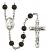 Saint Andrew the Apostle Engravable Rosary with Black Onyx Beads