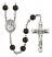 Santa Ana Engravable Rosary with Black Onyx Beads