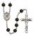 Saint Agatha Engravable Rosary with Black Onyx Beads