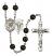 Saint Agatha and Nurse Rosary with Black Onyx Beads