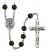 San Antonio Engravable Rosary with Black Onyx Beads