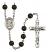 Saint Apollonia Engravable Rosary with Black Onyx Beads