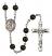 Santa Barbara Engravable Rosary with Black Onyx Beads