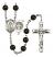 Saint Benedict Rosary with Black Onyx Beads