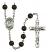 Saint Christopher Engravable Rosary with Black Onyx Beads