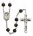 Saint Dennis Engravable Rosary with Black Onyx Beads