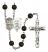 Saint George and Air Force Rosary with Black Onyx Beads