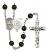 Saint George and Army Rosary with Black Onyx Beads