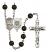 Saint George and Coast Guard Rosary with Black Onyx Beads