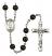 Saint Gregory the Great Engravable Rosary with Black Onyx Beads