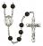 Saint Justin Engravable Rosary with Black Onyx Beads