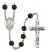 Saint John Bosco Engravable Rosary with Black Onyx Beads