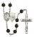 Saint Joseph of Cupertino Rosary with Black Onyx Beads