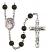 San Jose Engravable Rosary with Black Onyx Beads