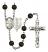 Saint Luke the Apostle and Doctor Rosary with Black Onyx Beads