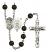 Saint Michael and Air Force Rosary with Black Onyx Beads