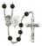 Saint Michael and Army Rosary with Black Onyx Beads