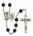 Saint Michael and Coast Guard Rosary with Black Onyx Beads