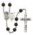 Saint Michael and Nat'l Guard Rosary with Black Onyx Beads