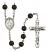 Miraculous Engravable Rosary with Black Onyx Beads