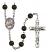 Virgen de la Divina Providencia Engravable Rosary with Black Onyx Beads