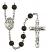 Saint Martin de Porres Engravable Rosary with Black Onyx Beads