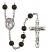 San Juan de Dios Engravable Rosary with Black Onyx Beads