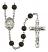 Saint Julie Billiart Engravable Rosary with Black Onyx Beads