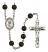 Saint Marcellin Champagnat Engravable Rosary with Black Onyx Beads