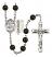 Sts. Cosmas & Damian and Doctors Rosary with Black Onyx Beads