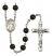 Maria Stein Engravable Rosary with Black Onyx Beads