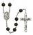 Saint Jerome Engravable Rosary with Black Onyx Beads