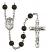 Saint Ambrose Engravable Rosary with Black Onyx Beads