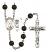 Saint Christopher and Gymnastics Rosary with Black Onyx Beads