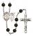 Saint Sebastian and Martial Arts Rosary with Black Onyx Beads