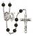 Saint Cecilia and Marching Band Rosary with Black Onyx Beads