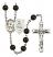 Saint Kateri and Equestrian Rosary with Black Onyx Beads