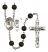 Saint Christopher and Archery Rosary with Black Onyx Beads