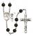 Saint Christopher and Water Polo-Men Rosary with Black Onyx Beads