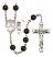 Saint CHRISTOPHER and Water Polo-Women Rosary with Black Onyx Beads