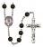 Virgen del Fatima Engravable Rosary with Black Onyx Beads