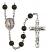 Virgen de Guadalupe Engravable Rosary with Black Onyx Beads