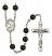 Saint Elizabeth Ann Seton Engravable Rosary with Black Onyx Beads