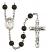 Saint Dominic Savio Engravable Rosary with Black Onyx Beads