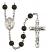 Saint Stephanie Engravable Rosary with Black Onyx Beads