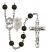 Saint John Paul II Rosary with Black Onyx Beads