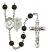 Pope Emeritace Benedict XVI Rosary with Black Onyx Beads