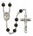 Our Lady of All Nations Engravable Rosary with Black Onyx Beads