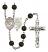 Our Lady of Mount Carmel Rosary with Black Onyx Beads