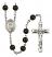 Saint Alice Engravable Rosary with Black Onyx Beads